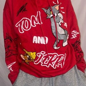 Tom and Jerry Red Hoodie